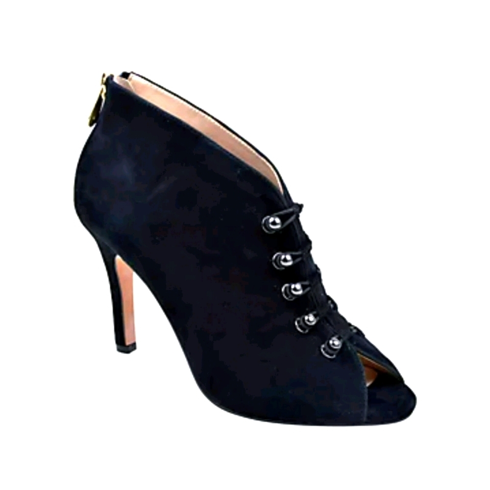 Adrienne Vittadini Black Gabay Open Toe 7 New